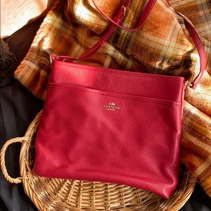 Coach Red Leather Crossbody
